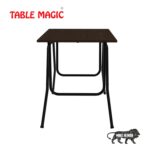 TABLE MAGIC City 90 Foldable Laptop Table Mat Finish Study Computer Desk, Dining Multipurpose Table Engineered Wood Epoxy Powder Coating Size 90 x 60 x 71 cm (Flowery Wenge) - Image 5