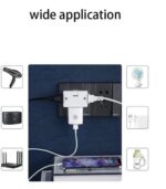 FKU 3 Plug Socket | 3-in-1 Rotating and Foldable Wall Plug Adapter | Smart Sleek and Ultra Thin 180 Degree Wall Socket | Space-Saving Smart Multiplug Power Socket Behind The Sofa, Bed (2) - Image 4