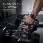 Titan Celestor 2.0 Smartwatch with 1.43" inch AMOLED Display, Dual Band GPS, ABC, Offline Maps, 5 ATM, Training Load & Readiness, Running Courses, Offline Music, TitanQ, Hybrid Strap​ - Star Dust - Image 5