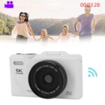 75MP 5K Digital Camera with 18X Zoom, Retro Mirrorless Camera, Autofocus Image Stabilization 3 Inch LCD Screen Smile Detection, for Family Gatherings Travel Photography (Black) (White) - Image 5