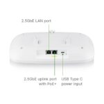 ZyXEL NWA130BE | BE11000 Enterprise Grade Tri_Band WiFi 7 Triple Radio POE Wirless Access Point | 2 X 2.5G Multigig LAN | Easy App Setup|Ceiling/Wall Mount| W/O Power Supply|Cloud Access|Smart Mesh - Image 4