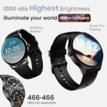 GOBOULT Newly Launched Rover Pro 1.43'' AMOLED, Free Straps, Bluetooth Calling, IP68, Zinc Alloy Frame, 1000 Nits Brightness, AI Voice Assistant, SpO2, 120+ Sports Mode Smartwatch (Pure Black) - Image 4