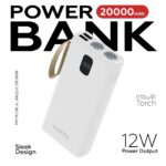 One Life Dual Port Ultra Slim 12W Fast Charging Power Bank with Massive 20000 mAh Capacity & LED Indicator for iPhone Android Mobiles & Tablets (White) - Image 5