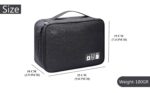 Electronics Organizer Travel Cable Organizer Bag for Electronics Accessories Portable Tech Carrying Large Storage Case for Charger, Cord, Power Bank, Hardware Waterproof (Black - 1PCS) - Image 6