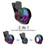 SKYVIK Signi Pro 2 in 1 (Wide+Macro) Clip on Mobile Camera Lens Kit for iPhone, Samsung and Other Smartphones. Black - Image 3