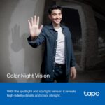TP-Link Tapo Wire-Free Video Doorbell Camera w/Hub, 2K 5MP Color Night Vision, Up to 180 Day Battery, 2-Way Audio, Quick Response, Head-to-Toe View, Works w/Alexa & Google Home (Tapo D230S1) - Image 4