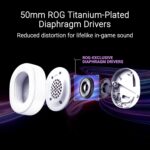 ASUS ROG Pelta Wireless Gaming Headset with Detachable Mic – Tri-Mode (BT, 2.4GHz, USB-C) 50mm Titanium-Plated Drivers, 70Hr Battery, Ergonomic, Lightweight, for PC, PS5, PS4, Switch, Mobile - White - Image 4