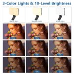 ALTSON 60 LED Portable Selfie Light Video Conference Lighting with Clip & Camera Tripod Adapter Rechargeable 2200mAh CRI 97+, 3 Light Modes for Phone iPhone Webcam Laptop Photo Makeup - Image 4