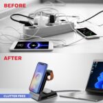 Honeywell Zest Wireless Flex 3-in-1 Platinum Series Foldable 23W Magnetic Wireless Fast Charger with Type-C Input, QC 3.0, Ultra-Fast Charging for iPhone 12 and Above, Apple Watches & AirPods - Image 4