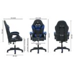 Royaloak Blue Hawk Gaming Chair | Leatherette Upholstery | High Backrest | Comfortable Armrest | Tilt Mechanism | Cushioned Lumbar & Neck Support | Revolving Mechanism | Recliner Upto 135 | Nylon Base - Image 3