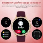 PunnkFunnk Genquella Smartwatch for Women with Bluetooth Calling, 1.69" HD Touchscreen, Heart Rate SpO2 Sleep Tracker, 100+ Sports Modes, IP67 Fitness Watch for Android iPhone(Maroon) - Image 4