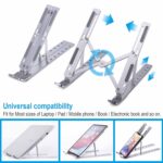 Heavy Quality Foldable Aluminium Laptop Stand | Foldable Metal Laptop Stand | Dynamic Folding Metal Laptop Stand | Folding Aluminium Laptop Stand | Foldable Laptop Stand - Image 3