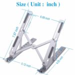 Heavy Quality Foldable Aluminium Laptop Stand | Foldable Metal Laptop Stand | Dynamic Folding Metal Laptop Stand | Folding Aluminium Laptop Stand | Foldable Laptop Stand - Image 4