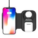 iCreator 3in1 Slim Foldable 15W Wireless Charger - Black | Lightweight & Supports Fast Charging | Compatible with Apple Iphone, Iwatch Series 7 6 5 4 3 2 Se And Airpod Pro | Wireless Desk Charger - Image 4