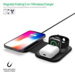 iCreator 3in1 Slim Foldable 15W Wireless Charger - Black | Lightweight & Supports Fast Charging | Compatible with Apple Iphone, Iwatch Series 7 6 5 4 3 2 Se And Airpod Pro | Wireless Desk Charger - Image 5