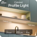 Murphy 1 Feet Led Under Cabinet Lighting, 4W Under Cabinet and Under Counter Lighting, Led Profile Light : Warm White, Pack of 2-Aluminium - Image 3
