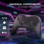 Amazon Basics USB Gamepad with Turbo Mode | Dual Vibration | PS3 & PC Support | X Input & Direct Input | Wired Controller with Ergonomic Design | 1m Cable | Black - Image 3