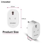 HomeMate WiFi Smart Plug Socket 16A (Pack of 1), With Energy Monitoring, Works with Amazon Alexa, Google Assistant and Siri (Type D - 16A, Pack of 1) - Image 3