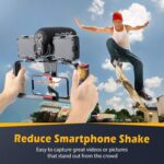 Zeadio Smartphone Video Cage Rig, Filmmaking Vlogging Case, Phone Stabilizer Tripod Mount with Wireless Remote Shutter Fits for All iPhone and Android Smartphones, Black - Image 3