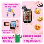 SPIKY Cyclops Kids Smartwatch | WiFi, Geo Fencing, Video Call, Voice Call, SOS | Best for Kids Boys & Girls | Suitable for 4 to 14 Years | 4G Calling GPS Watch with IP67 Waterproof (Pink) - Image 5