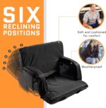 KRLZ Heated Stadium Seats for Bleachers with Back Support, Heated Stadium Chair for Outdoor Sport Events, 6 Reclining Positions, 3 Heat Mode, 4 Pockets (No Include USB Power Bank - Image 3