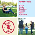 KRLZ Heated Stadium Seats for Bleachers with Back Support, Heated Stadium Chair for Outdoor Sport Events, 6 Reclining Positions, 3 Heat Mode, 4 Pockets (No Include USB Power Bank - Image 5