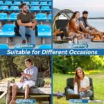 KRLZ Heated Stadium Seats for Bleachers with Back Support, Heated Stadium Chair for Outdoor Sport Events, 6 Reclining Positions, 3 Heat Mode, 4 Pockets (No Include USB Power Bank - Image 6