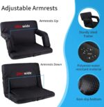 KRLZ Heated Stadium Seats for Bleachers with Back Support, Heated Stadium Chair for Outdoor Sport Events, 6 Reclining Positions, 3 Heat Mode, 4 Pockets (No Include USB Power Bank - Image 7