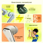 Noise Buds N1 Truly Wireless Earbuds with Chrome Finish, 40H of Playtime, Quad Mic with ENC, Ultra Low Latency Gaming (Up to 40 Ms), Instacharge(10 Min=120 Min), Bluetooth V5.3(Carbon Black) - Image 3