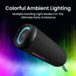 Portronics Breeze 5 25W Portable Wireless Bluetooth Speaker with in Built Mic,6 Hrs Playtime,RGB LEDs,TWS Mode,BT 5.3v,USB Drive,SD Card,AUX in,FM Radio,IPX5 Water Resistant,Type C Charging(Black) - Image 4