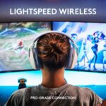 Logitech G435 Lightspeed and Bluetooth Wireless Over Ear Gaming Headphones - Lightweight with Dual mics, 18h Battery, Compatible with Dolby Atmos, PC, PS4, PS5, Mobile - White - Image 3
