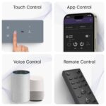 IOTICS Smart Wifi Switch Board: 7 x Switch & 1 Fan Module. Touch Control, Remote, App Control. Voice Control with Alexa & Assistant. Smart Touch Switch Board For Home Automation (Grey) | 240 volts - Image 3