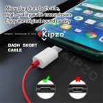 Red Type C to USB Mini Short for One-plus Small Type C Cable, Dash Warp Charge Power Bank Fast Charging Cable 30 cm 4a Fast Charging with Wall Charger only - Image 4