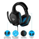 Logitech G431 with 7.1 Surround Sound, DTS X 2.0, 50 mm Audio Drivers, USB and 3.5 mm Jack, Flip-to-Mute Mic Wired Over Ear Headphones with Mic for PC - Black - Image 3