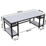 Riyan Luxiwood® Edward Computer Table in Engineering Wood for Home & Office, Simple Style Desk, Scratch Resistance Surface, Easy to Assemble. (White) - Image 3