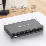 Mercusys MS110P 10-Port 10/100Mbps Desktop Switch with 8-Port PoE+ Network Hub|Works with IEEE 802.3af/at Compliant PDs|PoE Auto Recovery | Plug and Play| Durable Metal Casing - Image 4
