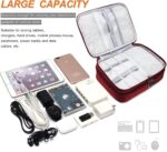 Styleys Electronics Organizer Gadget Bag Case Cable Organizer Bag for Travel Essentials, Tech Gifts, Cable Storage Bag as Travel Accessories for Phone, Cord, iPad (WineRed - S11029) - Image 3