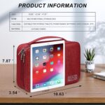 Styleys Electronics Organizer Gadget Bag Case Cable Organizer Bag for Travel Essentials, Tech Gifts, Cable Storage Bag as Travel Accessories for Phone, Cord, iPad (WineRed - S11029) - Image 4