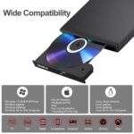 External CD/DVD Drive for Laptop, USB 3.0 CD Burner +/-RW CD ROM External DVD Drive Portable DVD Player for Laptop Desktop PC Apple Mac Windows 11/10/8/7/XP Linux OS - Image 4