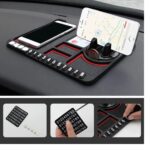 Multipurpose Anti-Slip Car Phone Holder Dashboard Mat and Phone Holder Mount | Non-Slip Silicone Mat for Car Interior Dashboard Accessories- Black - Image 4