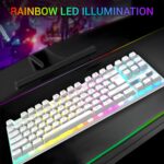 Ant Esports MK720 Pro V2 Wireless TKL RGB Gaming Membrane Keyboard, Backlit Wireless Keyboard Long Lasting Rechargeable Battery High Built Quality – PC PS5 PS4 Xbox One Mac – White - Image 5