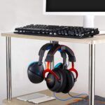 Brainwavz BigT Dual Headphone Stand, Under Desk Hanger for Headphones, Gaming Headsets, Mobiles Accessories, Stick On, No Screws, Black - Image 3