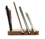 VAH- Kya Bat Hai !! 3 Compartments for Phone Stand and 3 Hole for Pen Holder Wooden Mount Mobile Stand for Table, Office Desk Accessories (Wooden) - Image 4
