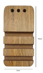 VAH- Kya Bat Hai !! 3 Compartments for Phone Stand and 3 Hole for Pen Holder Wooden Mount Mobile Stand for Table, Office Desk Accessories (Wooden) - Image 5
