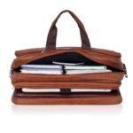 Teo 16 Inch Vegan Leather Laptop Briefcase Large Satchel Shoulder Bag Office College Laptop with Adjustable Strap - Image 4