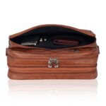 Teo 16 Inch Vegan Leather Laptop Briefcase Large Satchel Shoulder Bag Office College Laptop with Adjustable Strap - Image 10