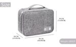 Electronics Organizer Travel Cable Organizer Bag for Electronics Accessories Portable Tech Carrying Large Storage Case for Charger, Cord, Power Bank, Hardware Waterproof (Grey - 1PCS) - Image 6