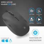 Prodot 5-in-1 Wired Combo Pack | 247s Wired Keyboard + Quad Optical Mouse with Adjustable DPI + 4 in1 Port USB Hub + USB Type-A to Type-C OTG + Anti-Slip Mouse Pad | for Laptop/Desktop - Image 3