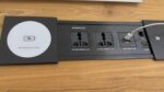 Audiovan Fast Charger Wireless Slider Electric Box 15W Wireless Charger Compatible With All Qi Enabled Device 2 Power Socket 10 Amp & Hdmi Port 2 Usb Charger (C + A) 18 Watt (Black Avt-006) - Image 4