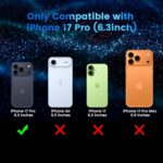 OpenTech® Premium Camera Lens Protector Tempered Glass Compatible For iPhone 17 Pro With Edge To Edge Coverage (Full Transparent) (Pack of Two) - Image 3